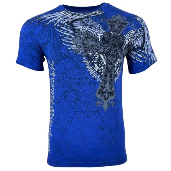 Xtreme Couture By Affliction Men's T-shirt Long View Biker Tattoo S-5XL - Picture 1 of 9